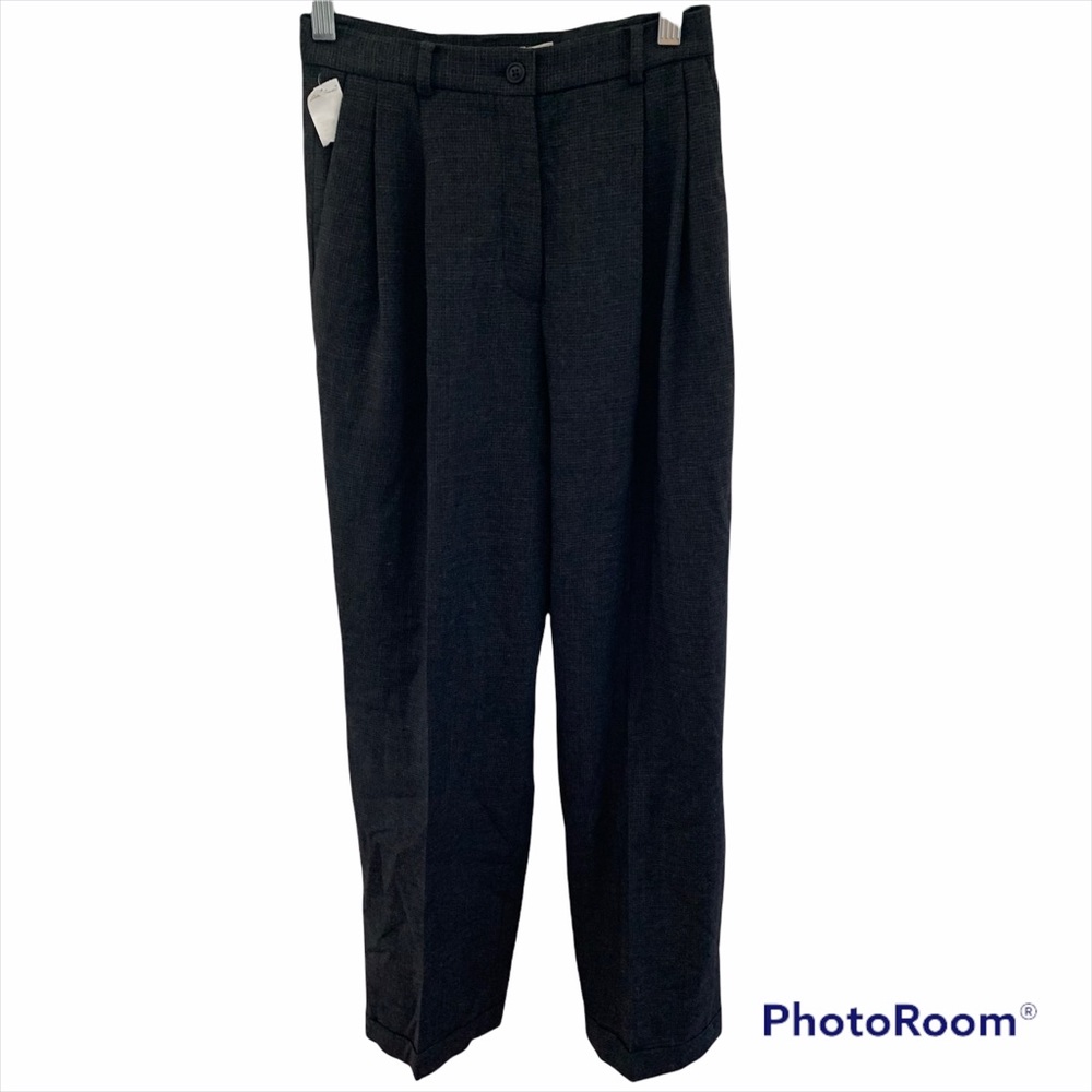 Vintage AKA Eddie Bauer Gray Cuffed Bottom Slacks Pants NWT